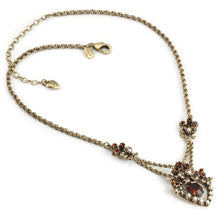 Load image into Gallery viewer, Victorian Garnet Sweetheart Necklace N958 - Sweet Romance Wholesale