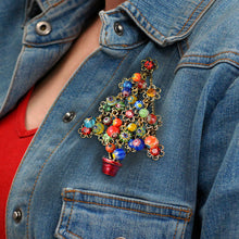 Load image into Gallery viewer, Millefiori Beads Tree Christmas Pin P185 - Sweet Romance Wholesale
