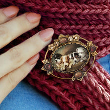 Load image into Gallery viewer, Vintage Christmas Puppies Pin - Sweet Romance Wholesale