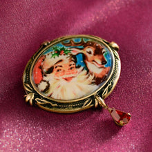 Load image into Gallery viewer, Santa &amp; Reindeer Christmas Pin P342 - Sweet Romance Wholesale