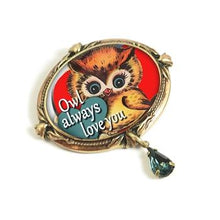 Load image into Gallery viewer, Owl Always Love You' Valentine Pin P343 - Sweet Romance Wholesale