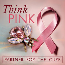 Load image into Gallery viewer, Think Pink Breast Cancer Awareness Pink Bee Pin - Sweet Romance Wholesale