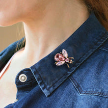 Load image into Gallery viewer, Think Pink Breast Cancer Awareness Pink Bee Pin - Sweet Romance Wholesale