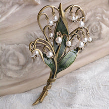 Load image into Gallery viewer, Lily of the Valley Brooch P585 - Sweet Romance Wholesale