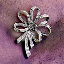 Load image into Gallery viewer, Art Deco Crystal Vintage Loop Bow Pin - Sweet Romance Wholesale