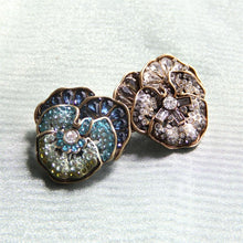 Load image into Gallery viewer, Pave Crystal Pansy Pins - Sweet Romance Wholesale