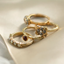 Load image into Gallery viewer, Silver and Gold Crystal Stack Rings Set of 4 R1121 - Sweet Romance Wholesale