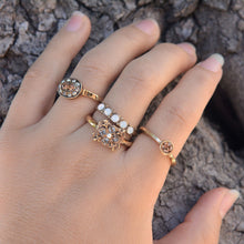 Load image into Gallery viewer, Silver and Gold Crystal Stack Rings Set of 4 R1121 - Sweet Romance Wholesale