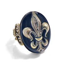 Load image into Gallery viewer, Fleur de Lis Old Paris Ring R533 - Sweet Romance Wholesale