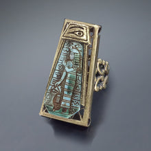Load image into Gallery viewer, Blue Goddess Vintage Egyptian Ring R568 - Sweet Romance Wholesale