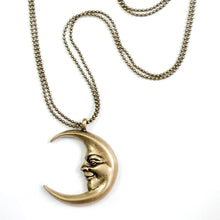 Load image into Gallery viewer, Man in a crescent Moon Necklace N1638 - Sweet Romance Wholesale